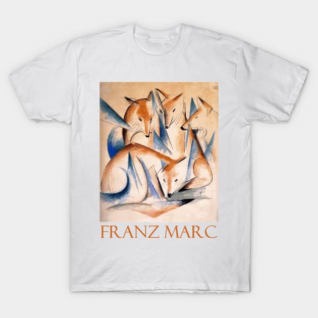 Four Foxes by Franz Marc T-Shirt by Naves